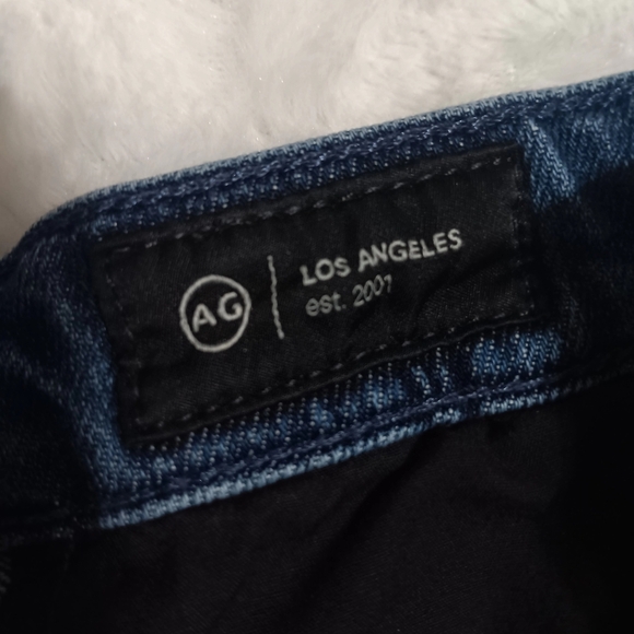 AG Los Angeles, Women's Classic Blue Wide Leg Jeans - Picture 4 of 10